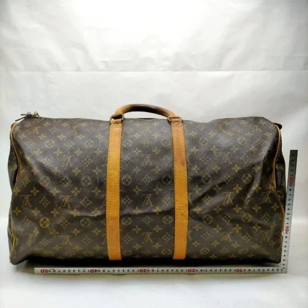Louis Vuitton LV Boston Bag Keepall 55 Browns Monogram